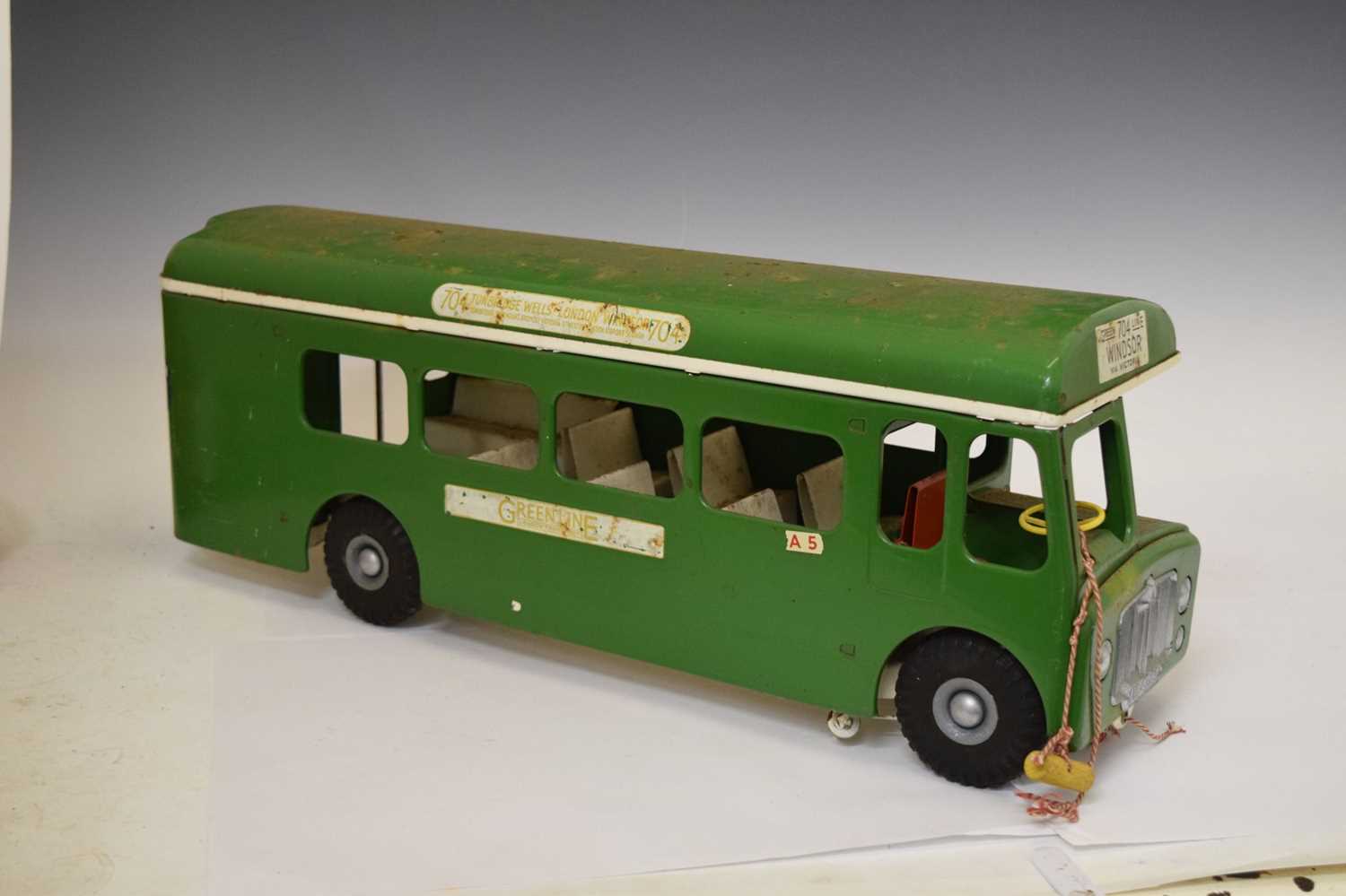 Triang - Large tinplate 'Green Line' single-decker London bus - Image 4 of 6