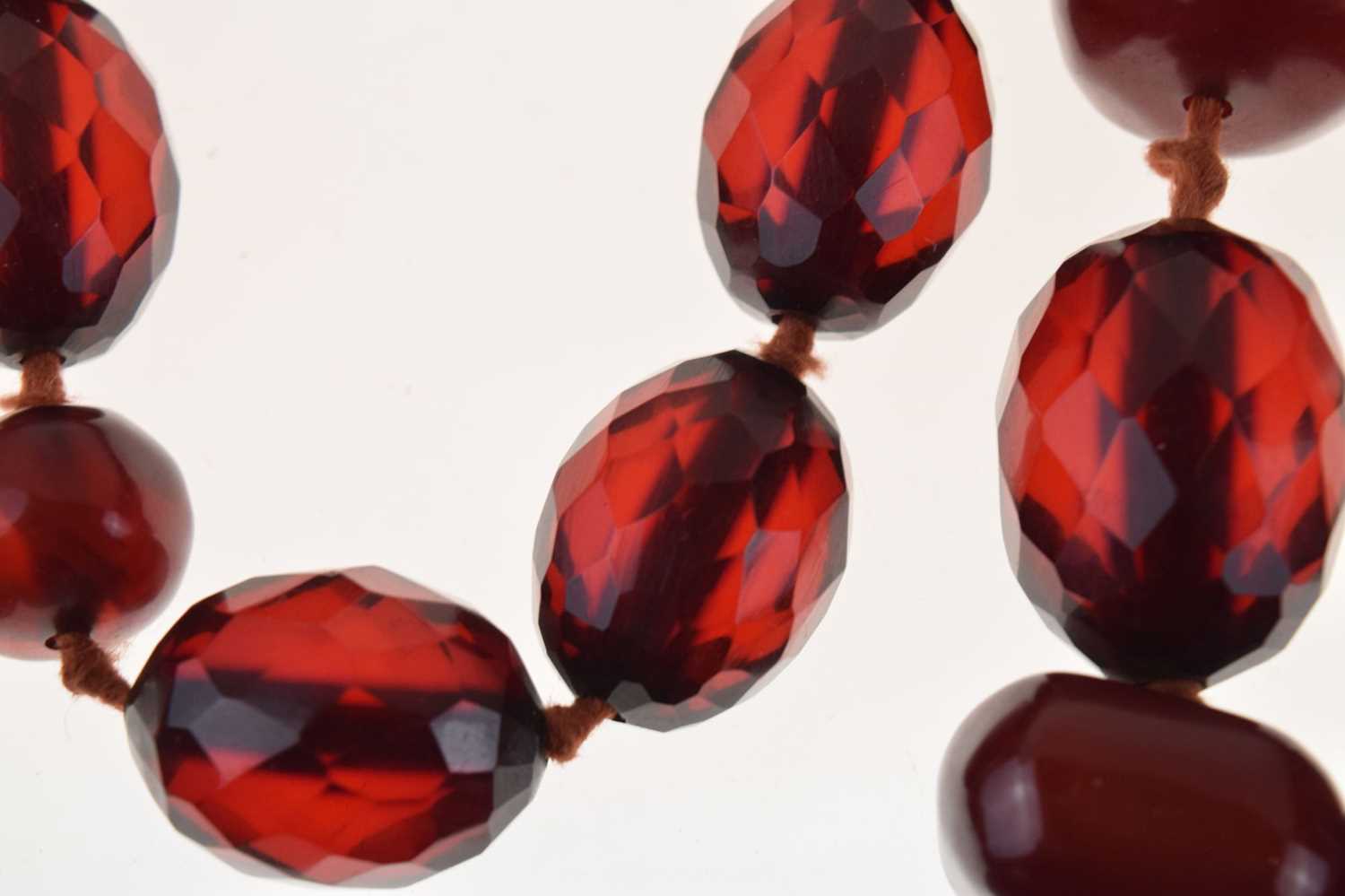 Cherry amber-style bead necklace - Image 2 of 7