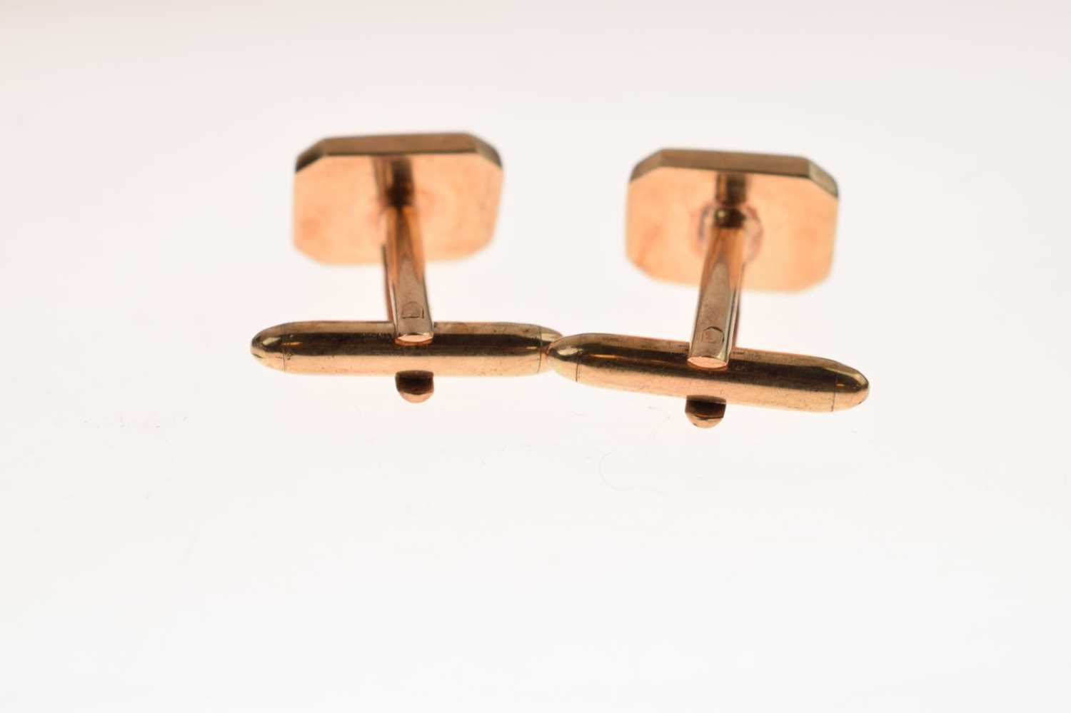 Pair of South African 9ct gold and onyx cufflinks by E. Tiessen - Image 4 of 7