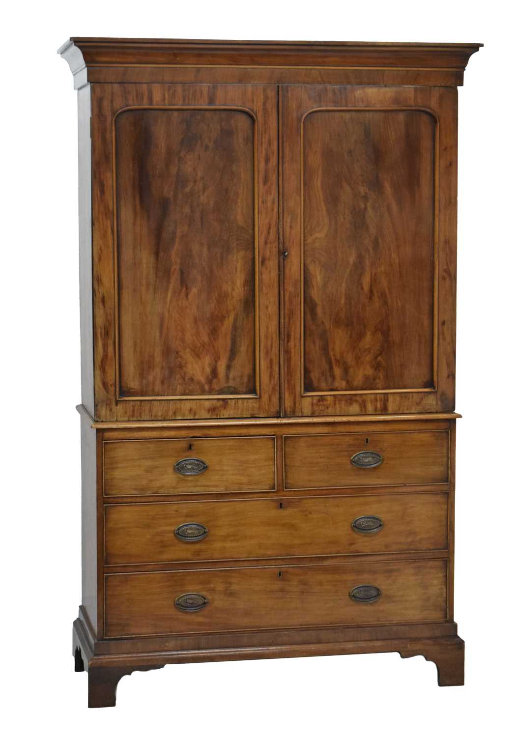 19th century mahogany linen press