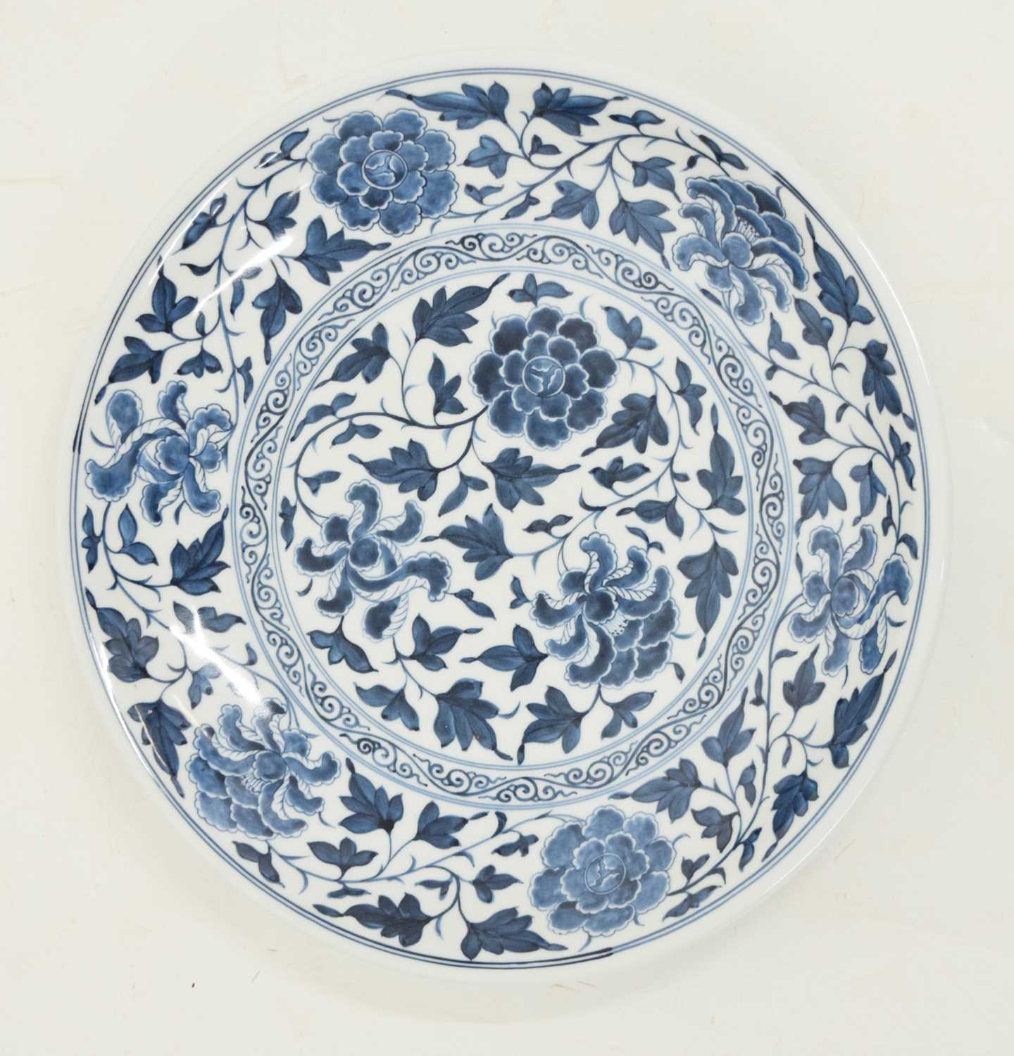 Large Chinese blue and white porcelain bowl