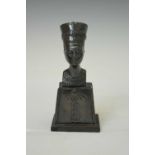 Small metal bust of Nefertiti
