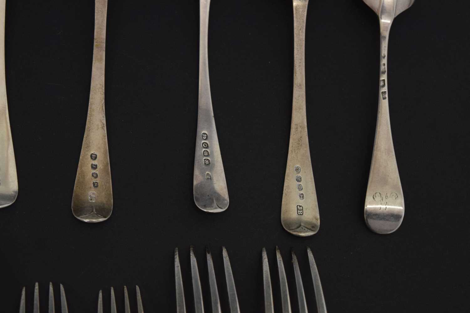 Quantity of Georgian and Victorian silver flatware - Image 14 of 14