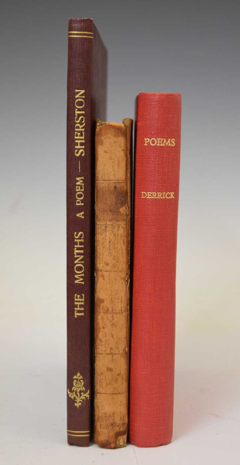 Poetry books, two 18th century and one early 19th century