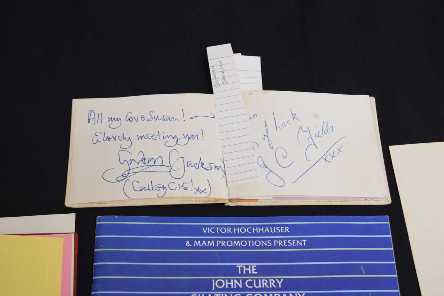 Autographs - Signed Pele and Geoff Hurst menu, and collection of circa 1980 autographs - Image 6 of 11