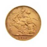 Edward VII gold sovereign, 1910