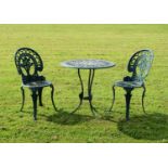 Three-piece aluminium patio set