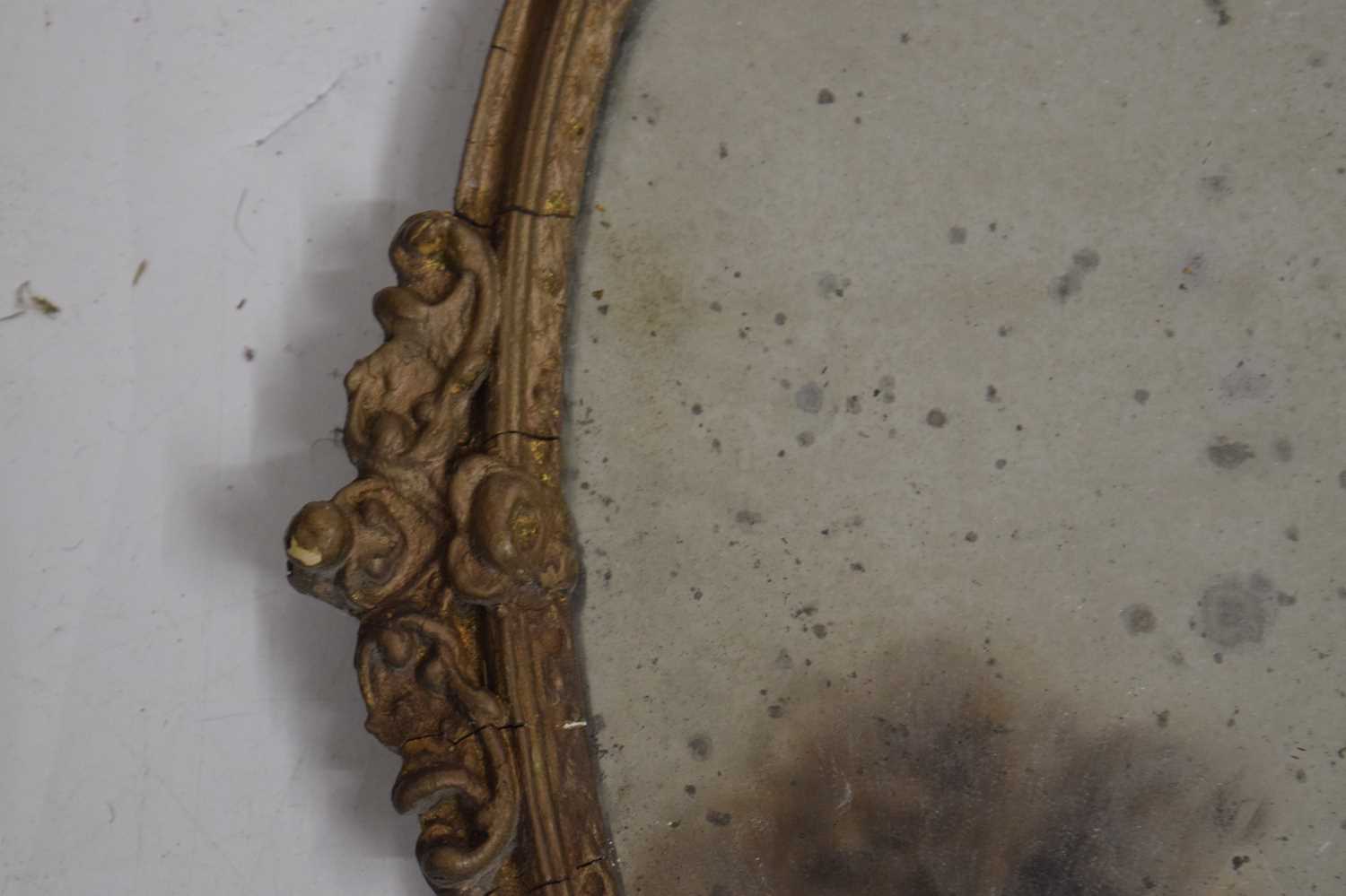 Giltwood and gesso oval wall mirror - Image 6 of 7