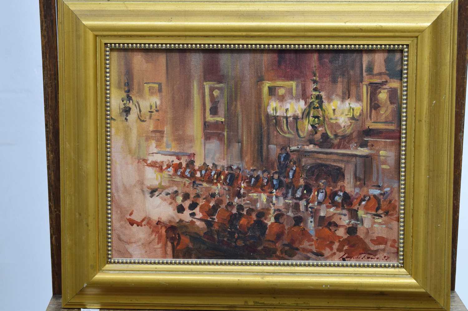 Lincoln Rowe (20th century) - Oil on canvas - Mess Dinner - Image 13 of 13