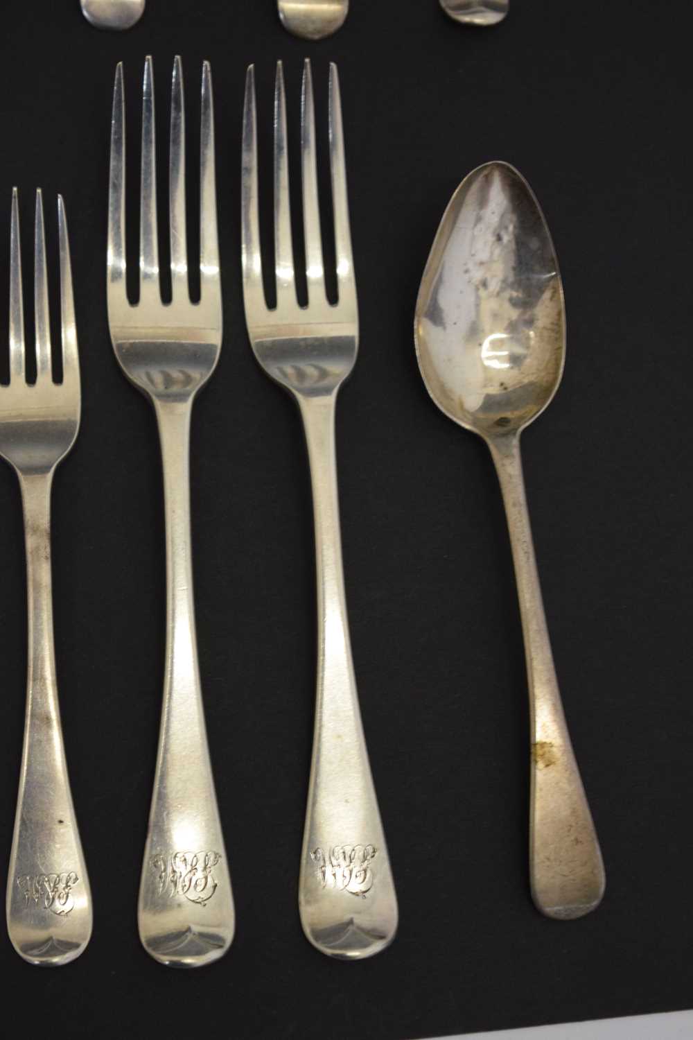 Quantity of Georgian and Victorian silver flatware - Image 6 of 14