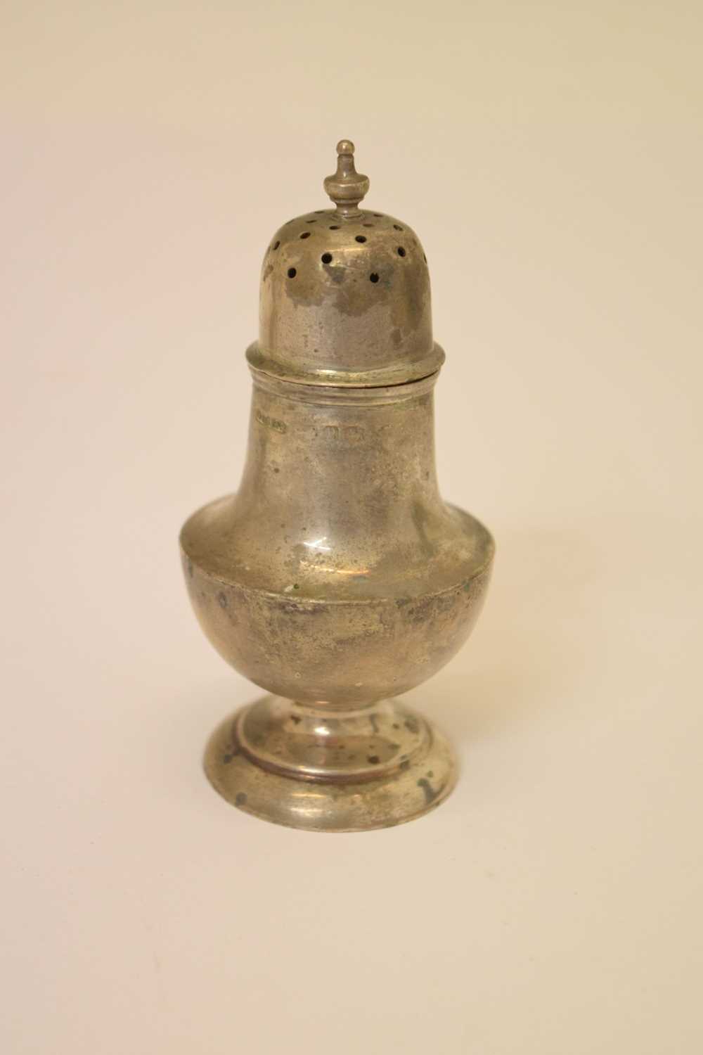 Pair of George VI silver salts and a pair of Victorian silver pepperettes - Image 8 of 9