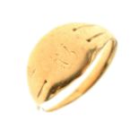 Gold signet ring