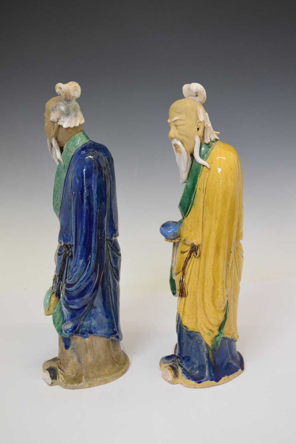 Pair of 20th century Chinese Tang-style Sancai figures - Image 9 of 13