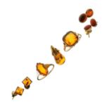 Collection of amber jewellery