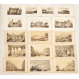 Seventeen 19th century unframed lithographs and engraved prints of Venice &c.