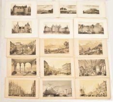 Seventeen 19th century unframed lithographs and engraved prints of Venice &c.