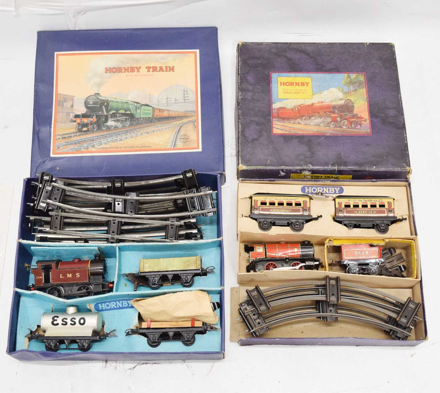 Hornby - Two boxed 'O' gauge railway trainsets