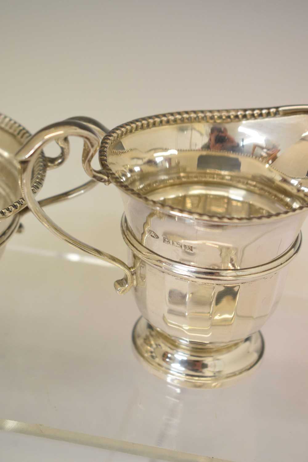 Elizabeth II silver cream jug and twin handled sugar bowl, etc - Image 7 of 11