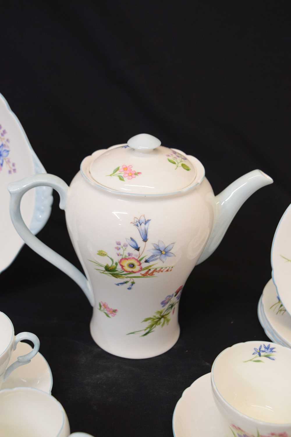 Shelley 'Wild Flowers' pattern part coffee set - Image 14 of 15