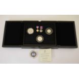 Isle of Man D-Day 80th Anniversary silver proof sovereign set, and R.B.L.I. D-Day 80th medallion