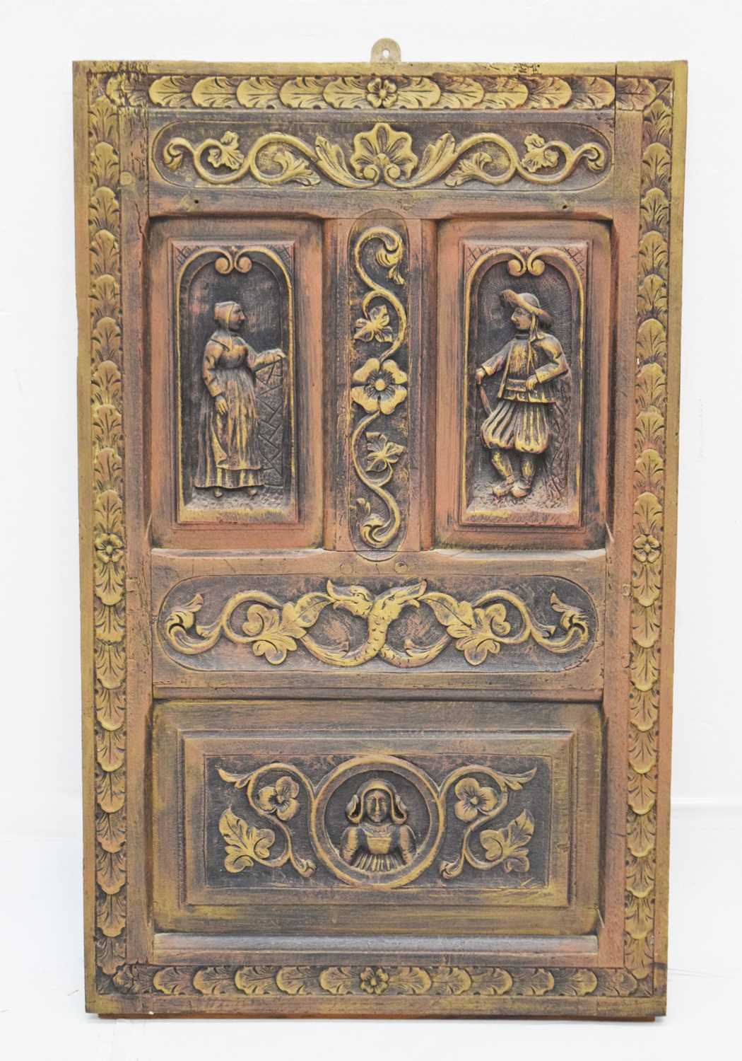 Dutch/Flemish carved oak panel