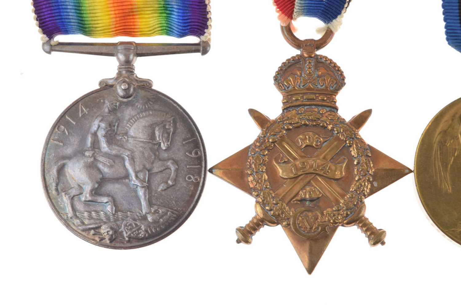 British First World War medal trio and Second World War medal pair - Image 2 of 6