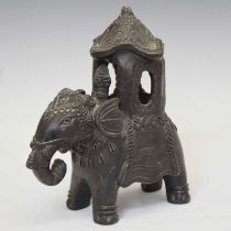 Bangladeshi bronzed model of a caparisoned elephant