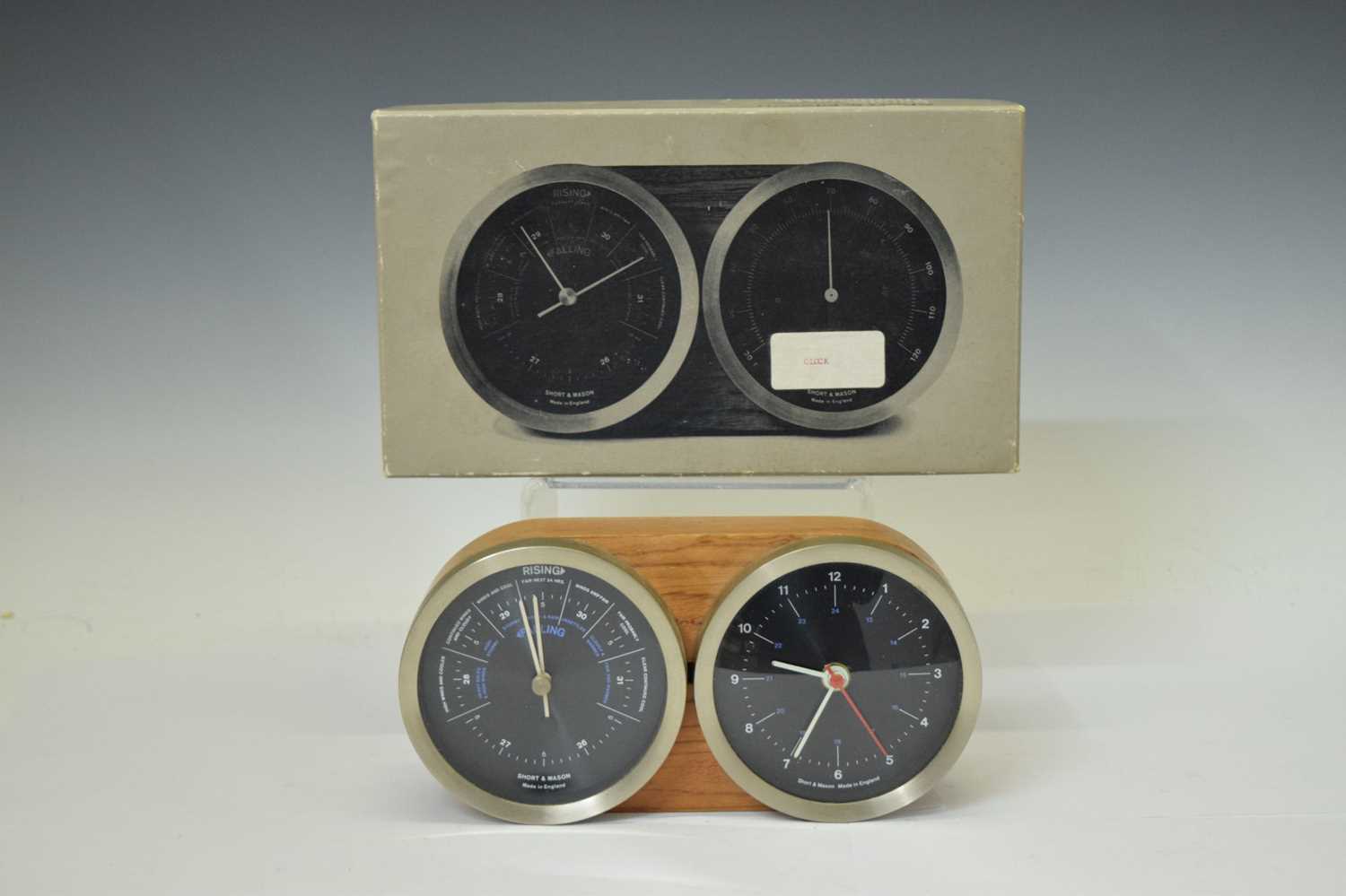 Short & Mason desk Ranger Barometer and Clock - Image 2 of 8