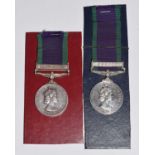 Two Elizabeth II General Service Medals