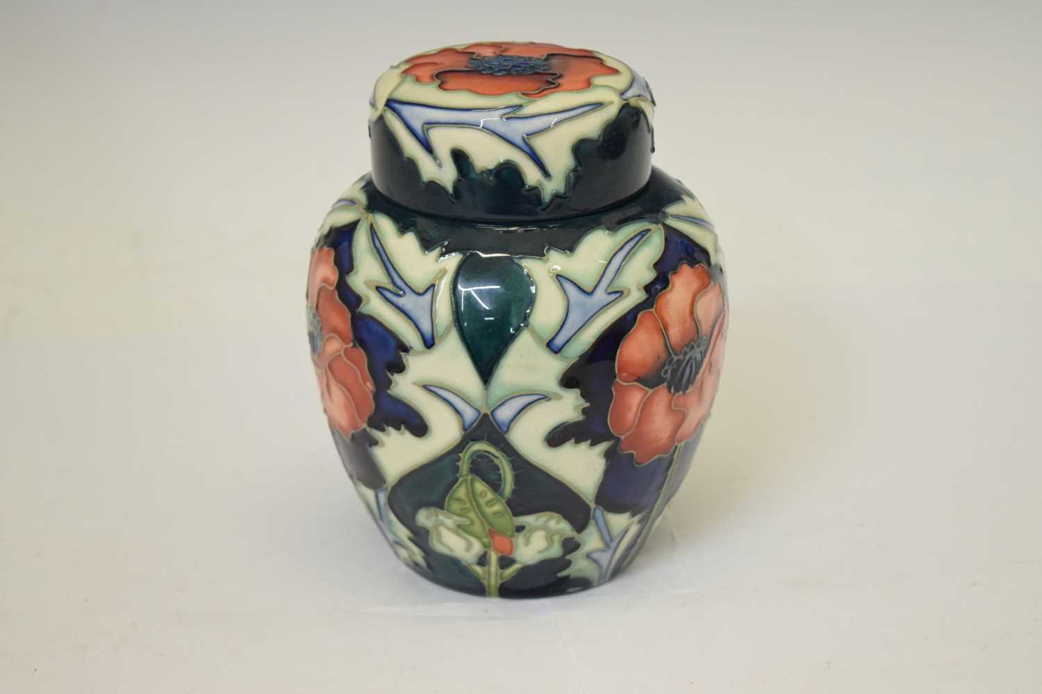 Moorcroft Pottery - 'Poppy pattern' ginger jar with cover - Image 5 of 7