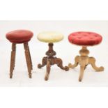 Two revolving stools and one other