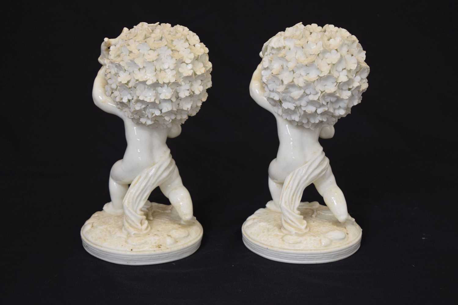 Pair of late 19th century Moore Brothers porcelain figures of cherubs - Image 5 of 9