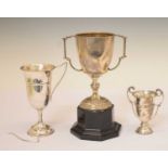 Three George V silver trophy cups