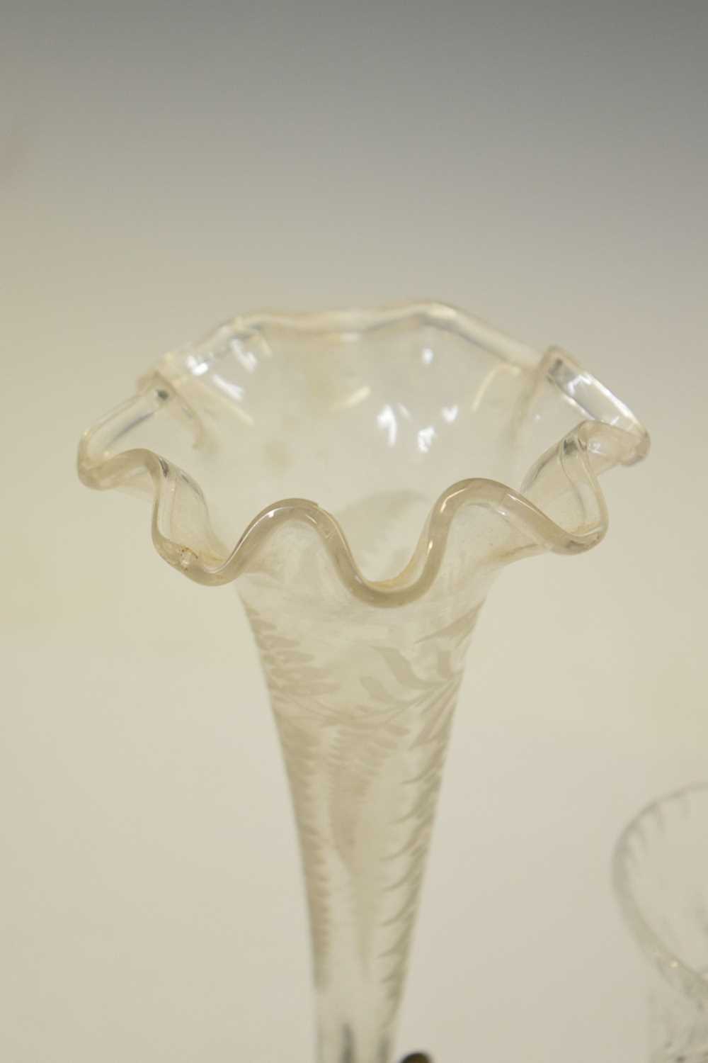 19th century epergne and cut glass vase - Image 3 of 9