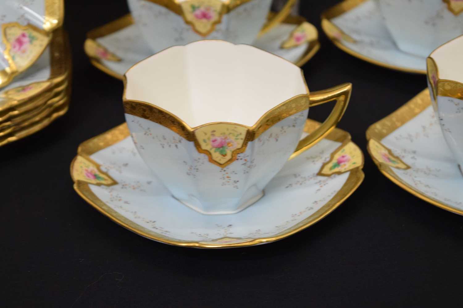 Shelley 'Queen Anne' Pattern (11539/10) six person tea set - Image 3 of 16