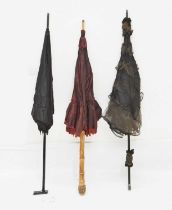 Paragon black silk parasol and two other examples