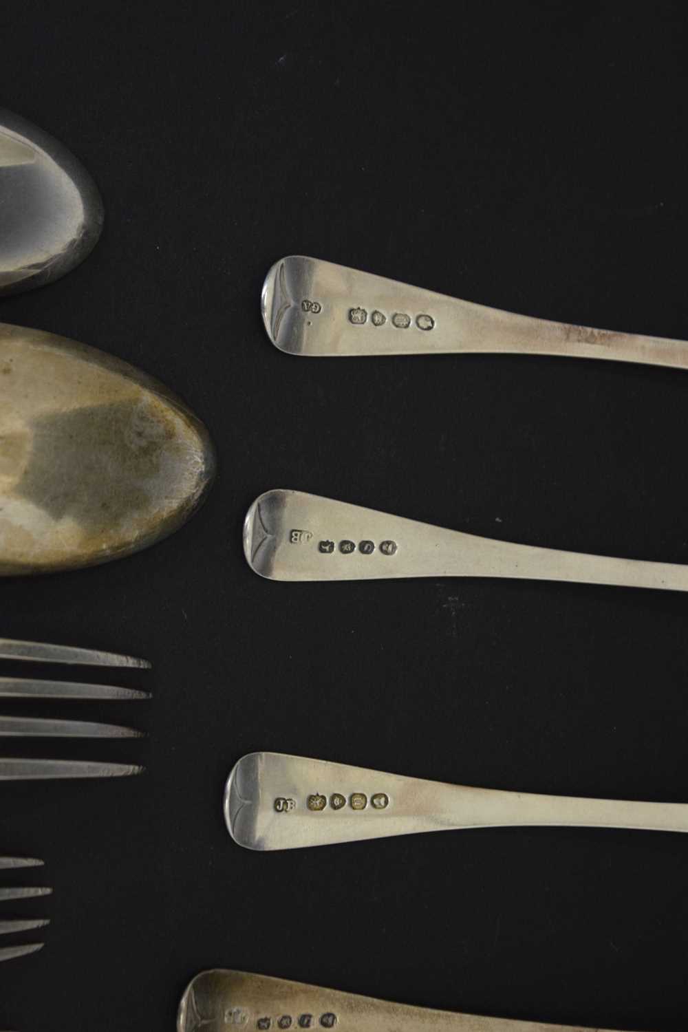 Quantity of Georgian and Victorian silver flatware - Image 13 of 14