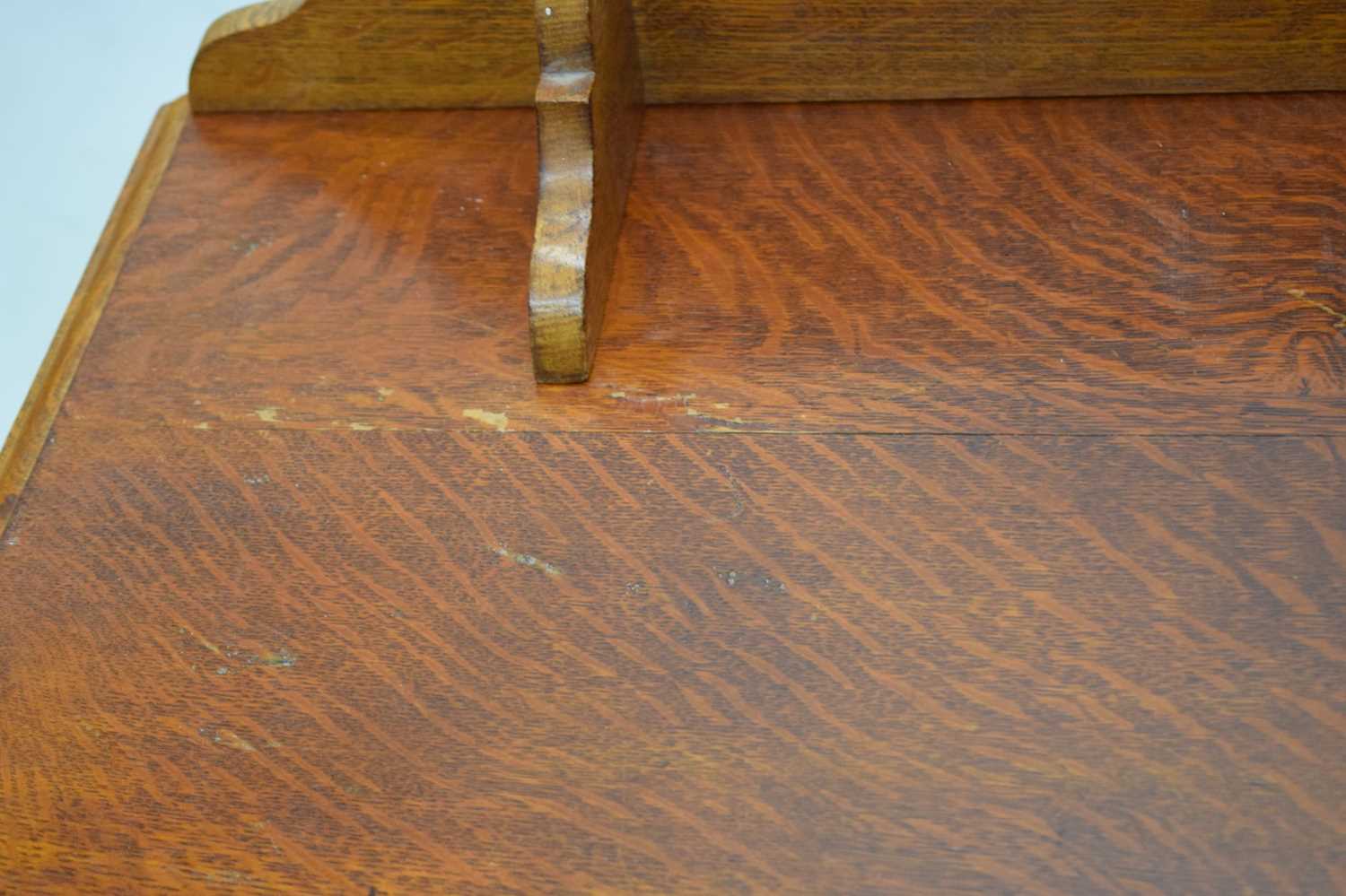Early 20th century small oak desk - Image 7 of 10
