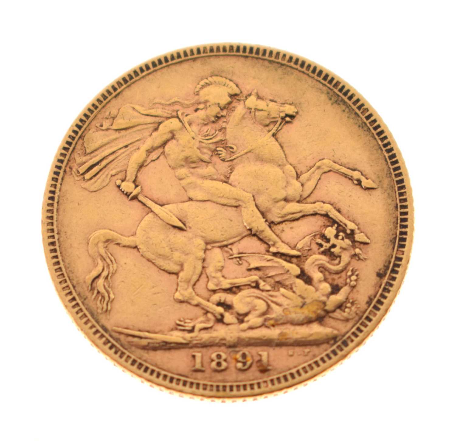 Queen Victoria gold sovereign, 1891