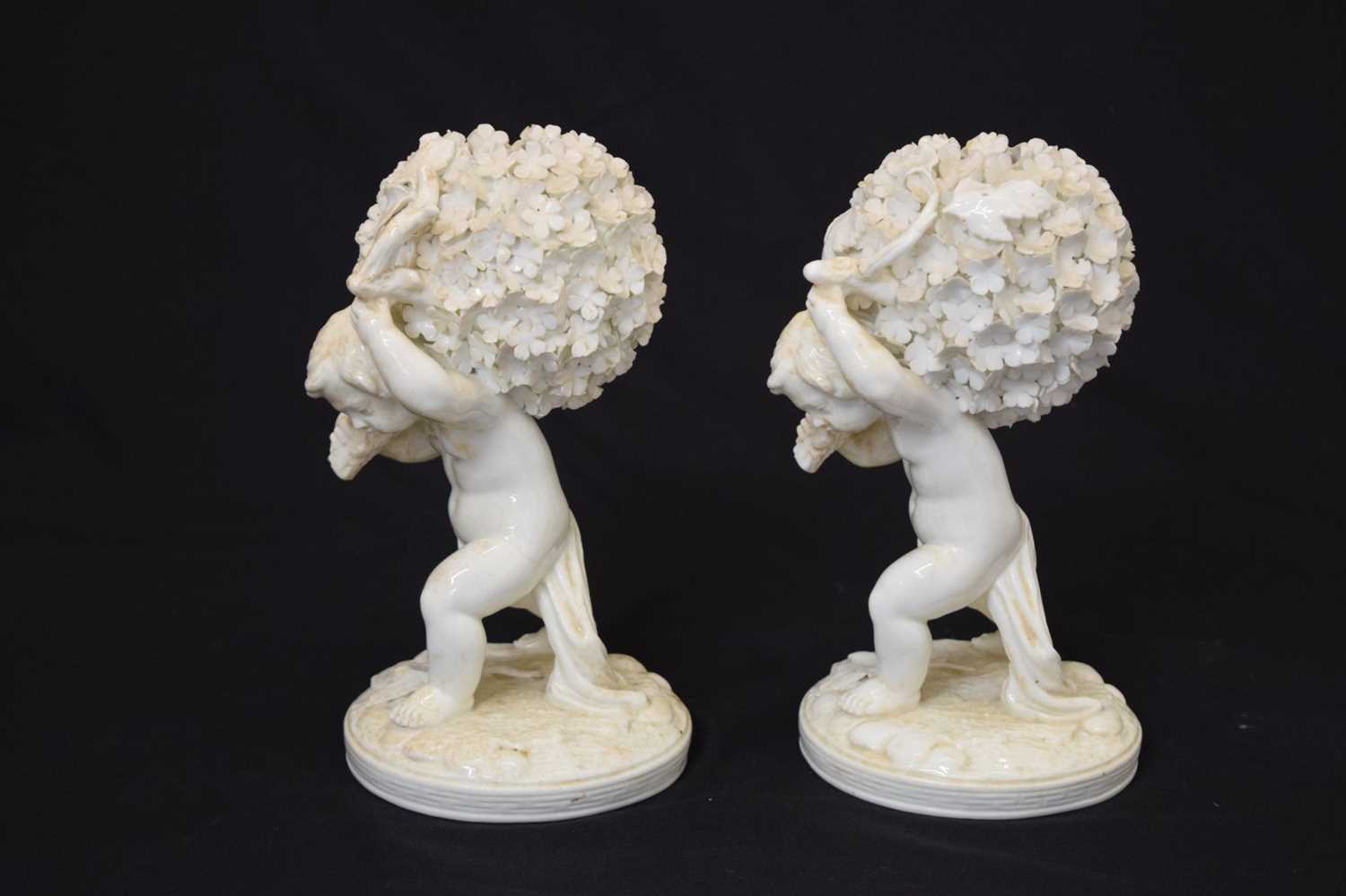 Pair of late 19th century Moore Brothers porcelain figures of cherubs - Image 4 of 9