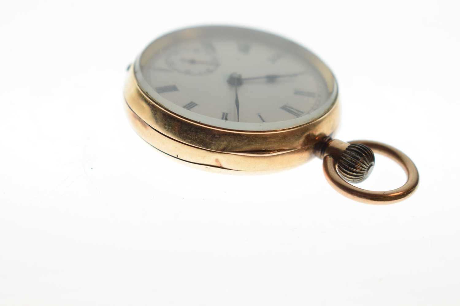 Lady's yellow metal stamped 14k fob watch, Samuel Edgcumbe - Image 4 of 10