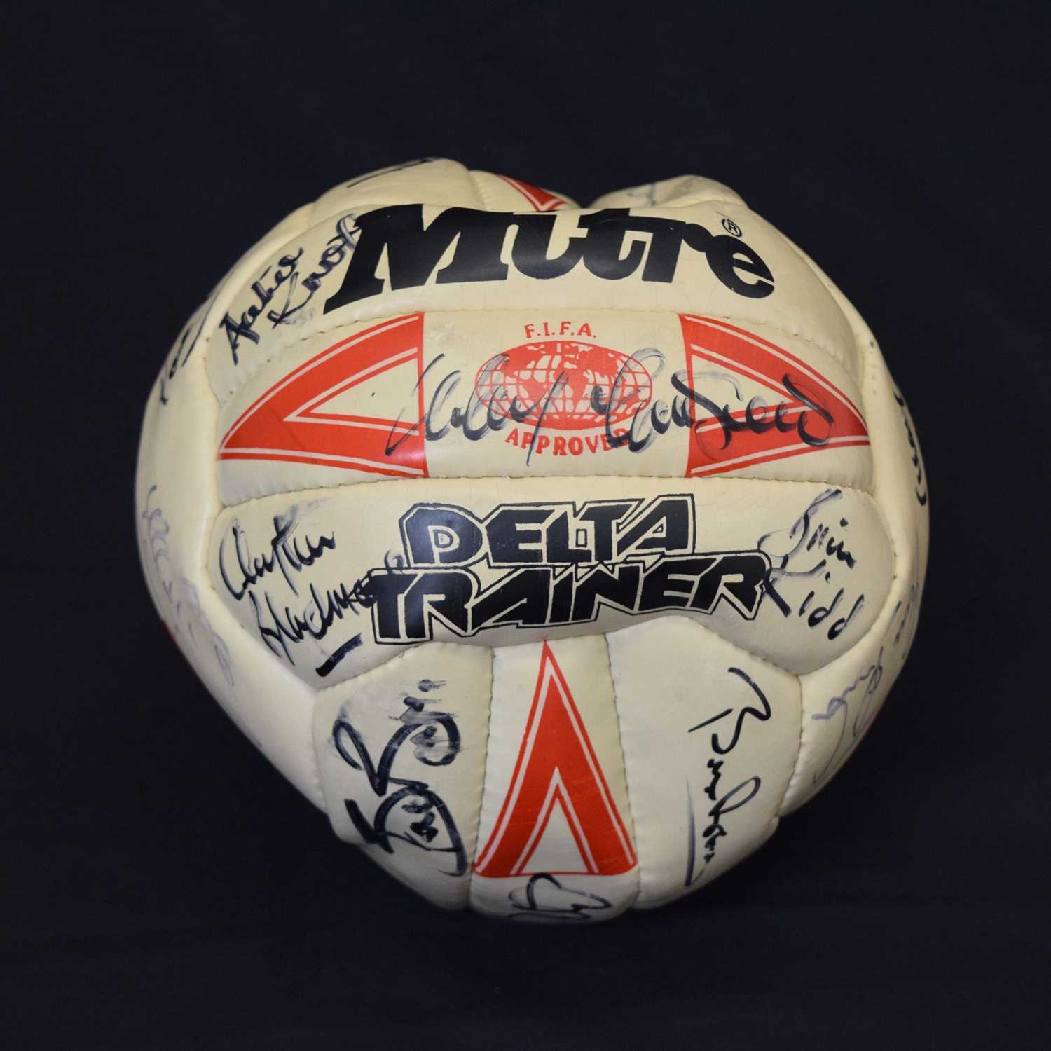 Manchester United autographed football
