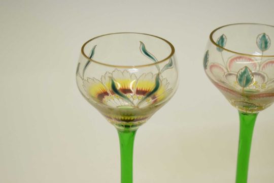 Three Art Nouveau liqueur glasses - Image 2 of 12