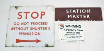 Railway Interest - Reproduction ‘Station Master’ sign