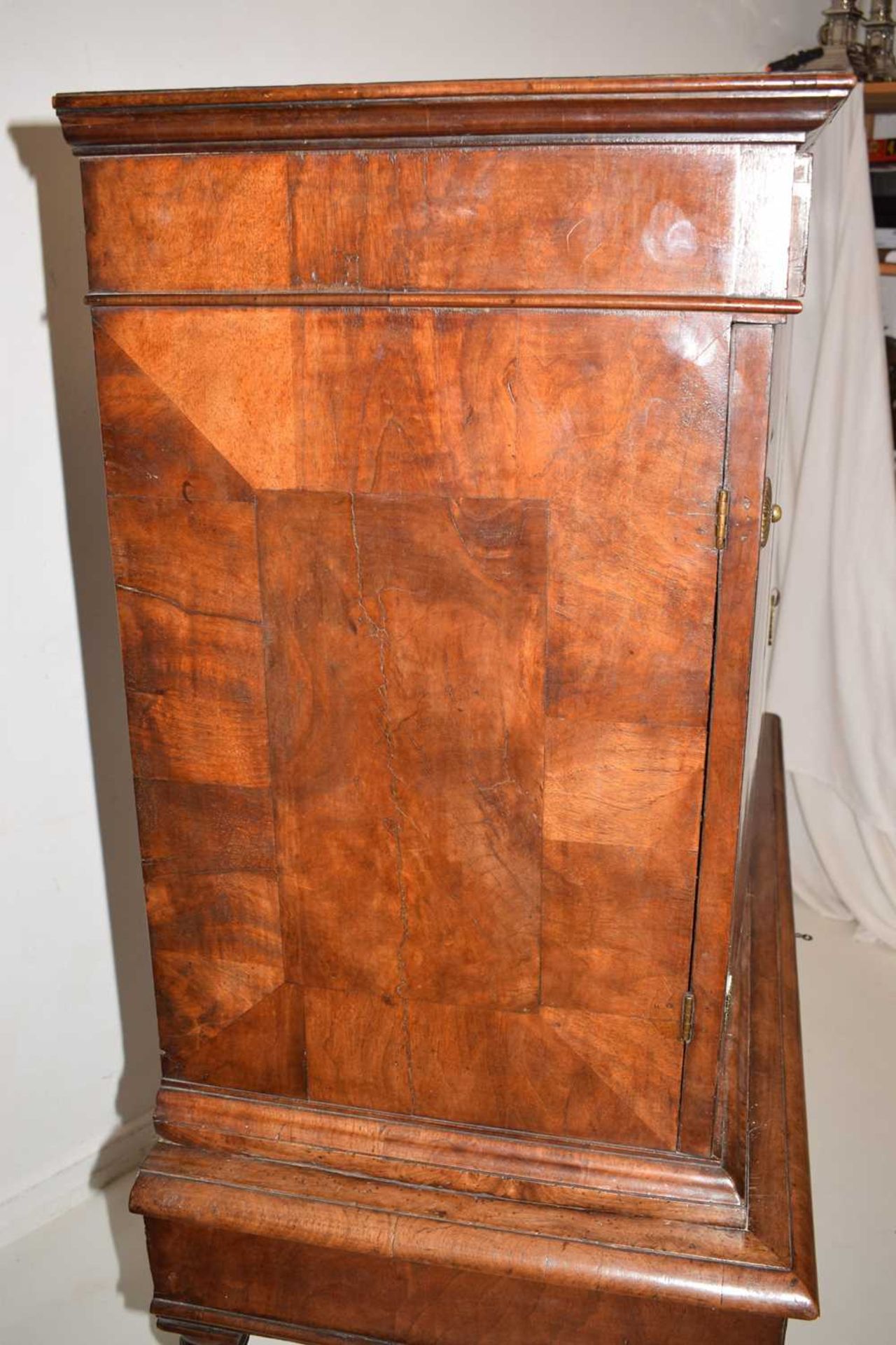 Fine Charles II walnut veneered cabinet on original stand, circa 1670 - Image 17 of 21