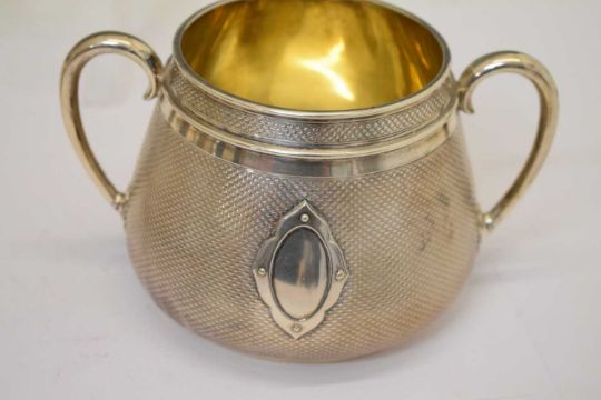 Victorian silver three-piece tea set - Image 17 of 24