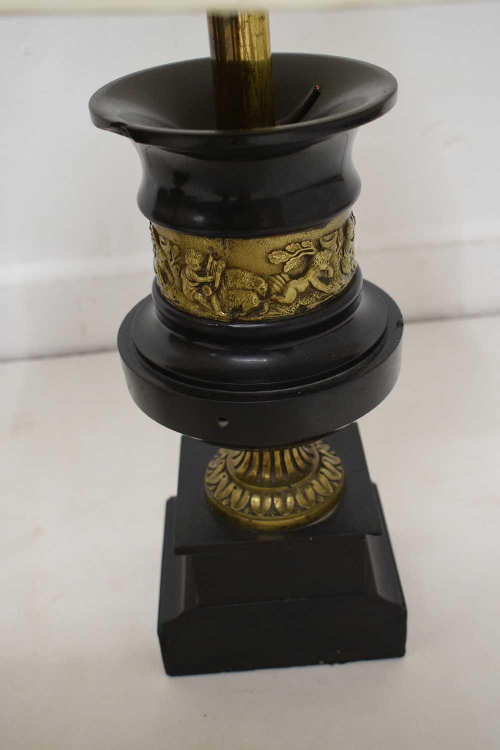 Pair of black marble table lamps in the 19th century Grand Tour manner - Image 9 of 12