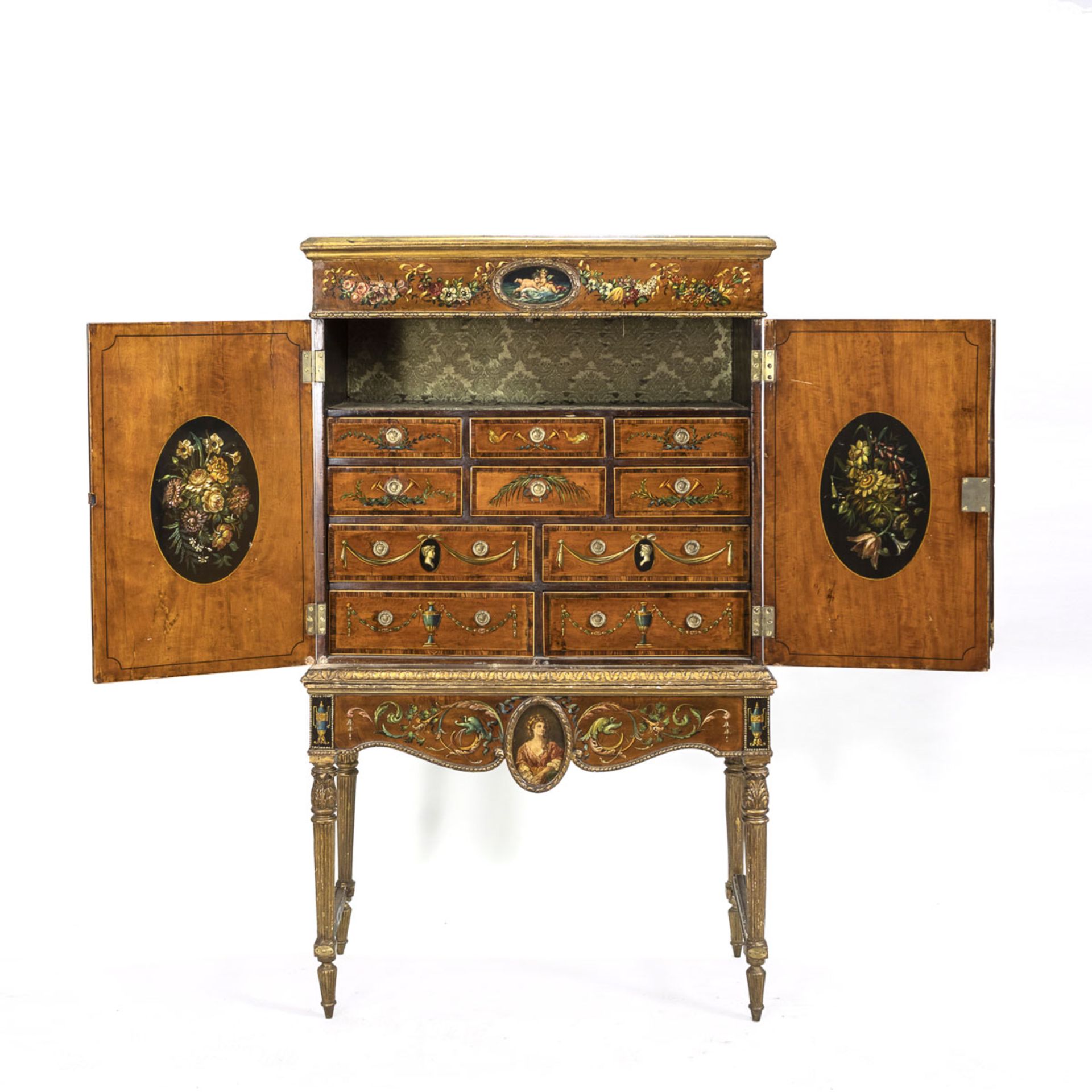 W.P Rackham, painted wooden cabinet - Image 2 of 2