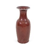 Monochrome glazed terracotta vase