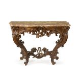 Louis XV console in carved wood